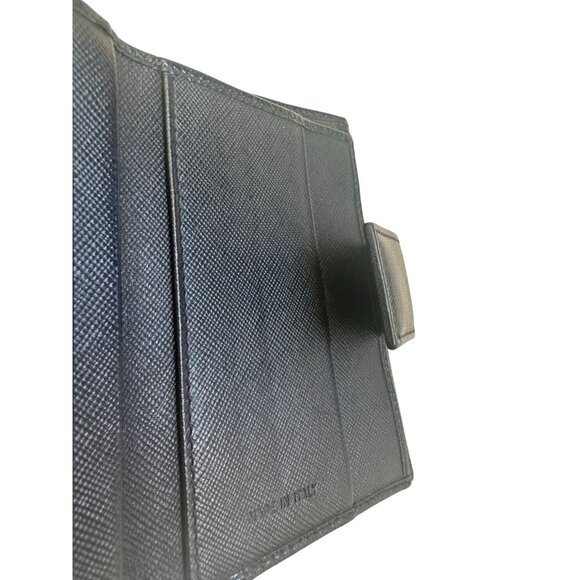 PRADA Womens Black Saffiano Leather Snap Wallet - Picture 6 of 12